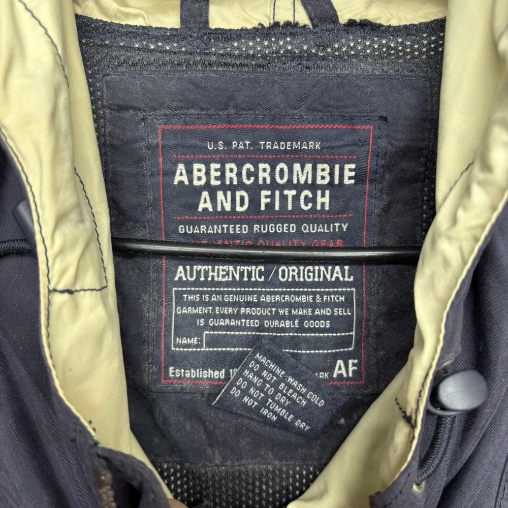 Vintage Abercrombie Fitch Jacket Mens XL Anorak Pullover Fleece Lined 90s y2k